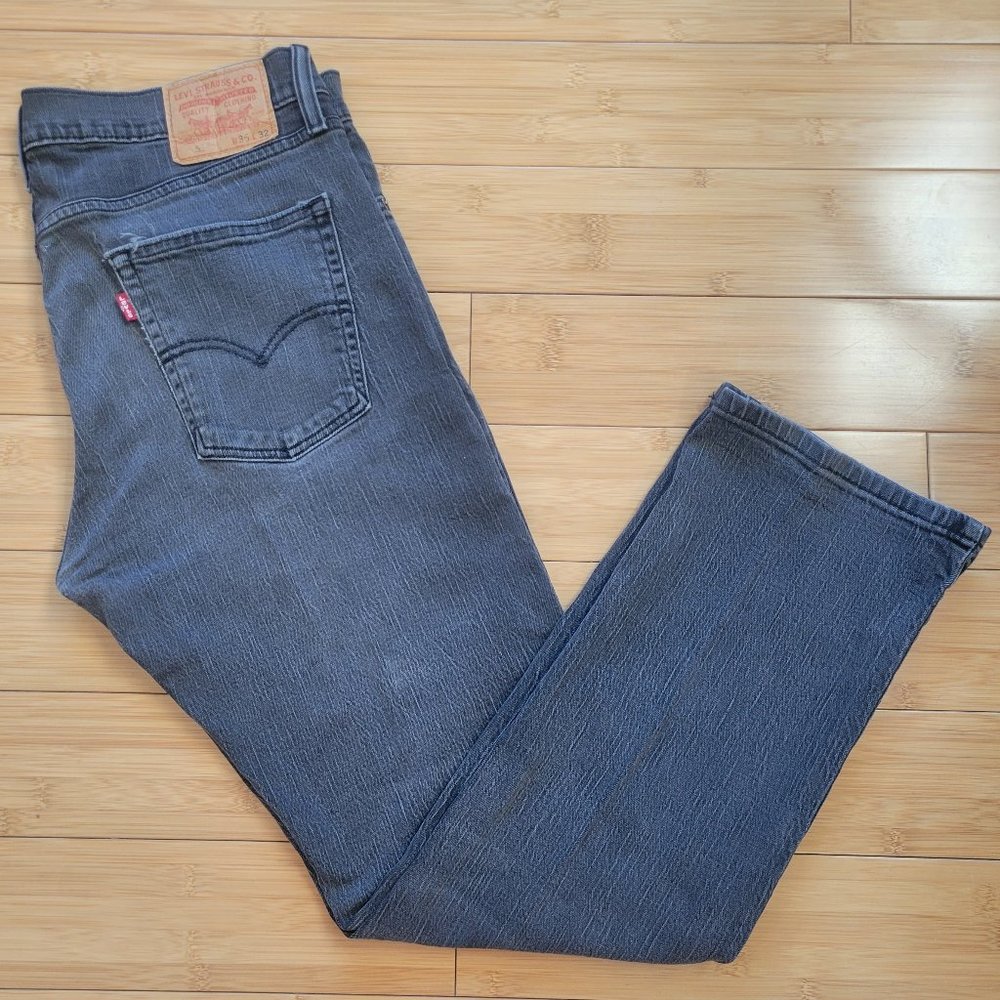 LEVI'S 534 Vintage Straight Cut Charcoal Gray Jeans (RARE FIND) W36 L32